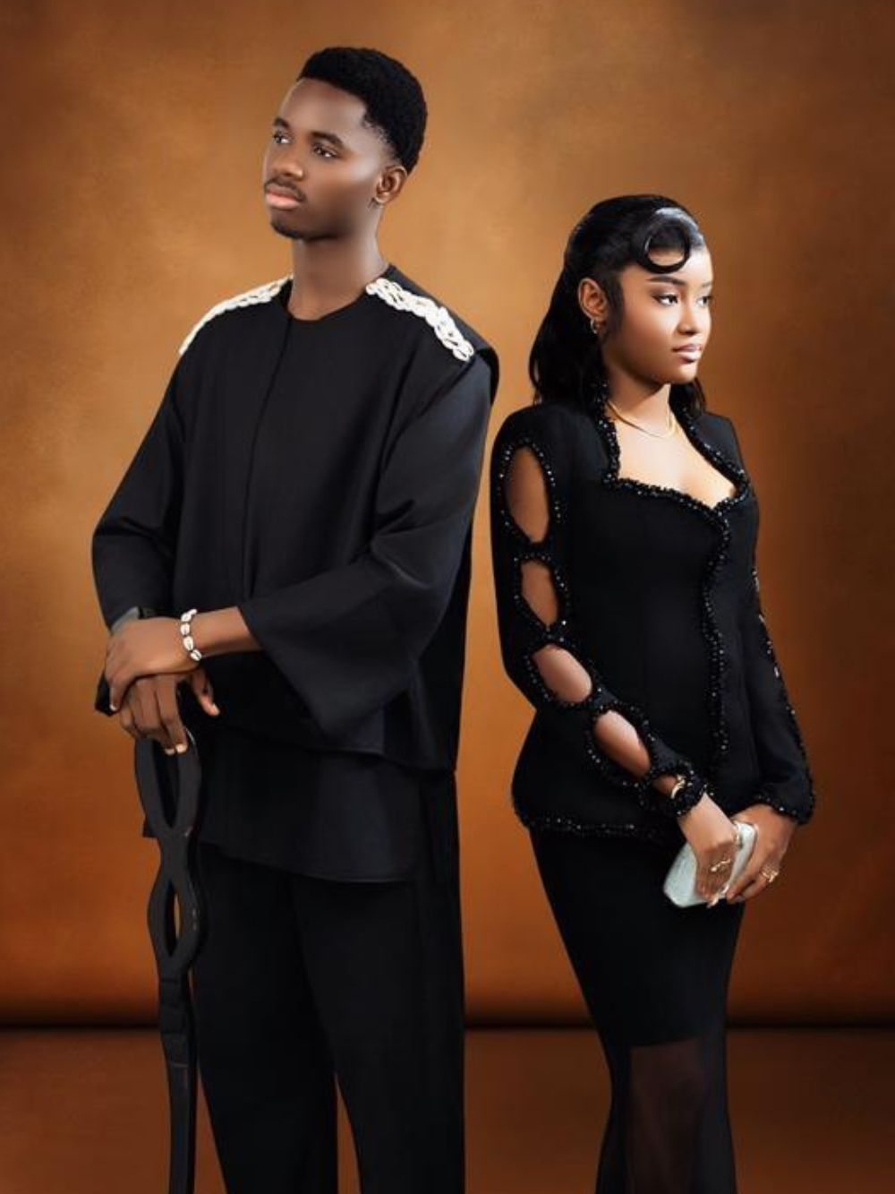 Couple en tenues haute couture NFM Styliste